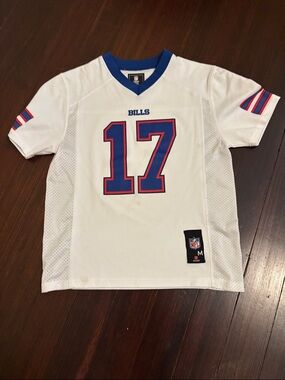 NFL Buffalo Bills White Jersey with Blue and Red Accents #17 Josh Allen